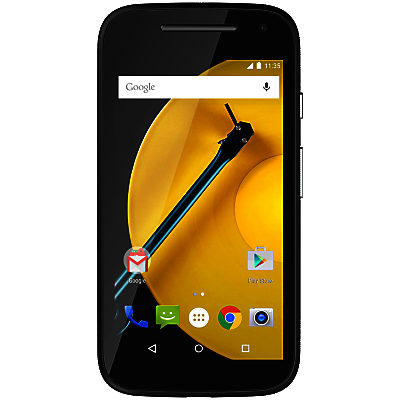 Motorola Moto E Smartphone, Android, 4.5 , 4G LTE, SIM Free, 8GB Black